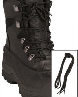 Mil-Tec Co woskowane sznurówki do butów, czarne 140cm