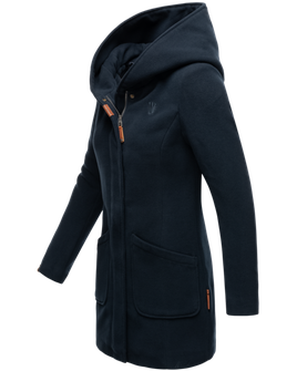 Marikoo MAIKOO Damski płaszcz zimowy z kapturem, dark navy
