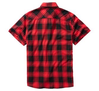 Koszula z krótkim rękawem Brandit Check, czerwono-czarna