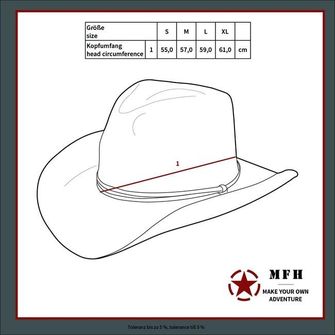 MFH Boonie Rip-Stop kapelusz, 95 CZ tarn