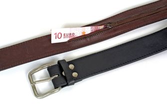 BasicNature Classic Money belt mocha 120 cm