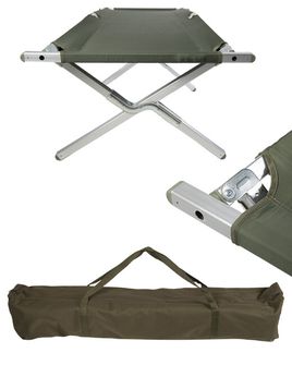 Mil-Tec Leżak US typ składany z aluminiowym wzmocnionym ramą zielony