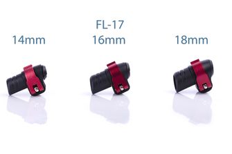 Warp ND - mechanika flip-lock FL-17 czarny plastik/czerwona dźwignia ALU/czerwona nakrętka, dla średnicy 16 mm