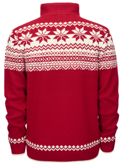 Sweter norweski Brandit z zapięciem na zamek błyskawiczny, czerwony