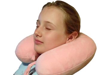 Poduszka na szyję dla dzieci BasicNature różowa