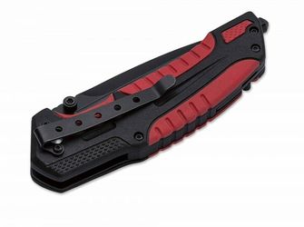 Nóż ratowniczy Böker Plus Savior 1 8,4 cm, czarno-czerwony, tworzywo sztuczne, guma, nylonowa pochwa