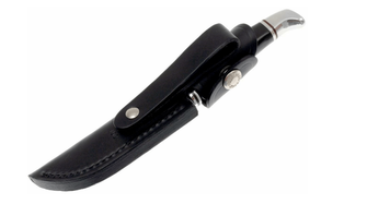 Buck Woodsman solidny nóż myśliwski z pochwą, 10,2 cm, czarny