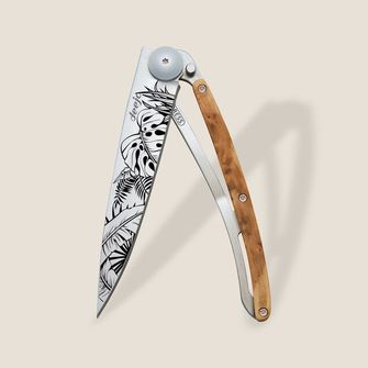 Deejo składany nóż Tattoo wood Jungle