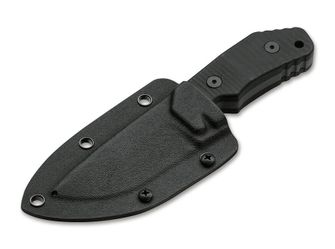 Böker nóż z głownią stałą z etui, 8 cm, czarny
