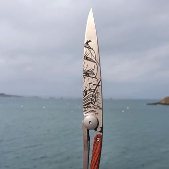 Deejo składany nóż Tattoo coralwood Corsair
