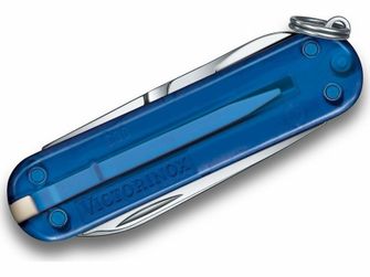 Nóż wielofunkcyjny Victorinox Classic SD Deep Ocean 58 mm, przezroczysty niebieski, 7 funkcji