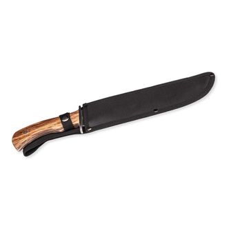 Duży nóż do paska Herbertz, 26 cm, drewno Zebrano
