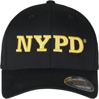 Czapka z daszkiem Brandit NYPD 3D Logo Flexfit, czarna