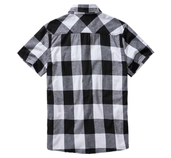 Koszula z krótkim rękawem Brandit Check, biały/czarny