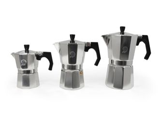 Origin Outdoors Espresso ekspres do kawy na 9 filiżanek, stal nierdzewna