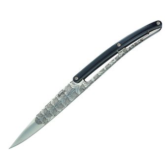 Deejo zestaw 6 noży, błyszczące ostrze, rękojeść czarna ABS design Art Deco
