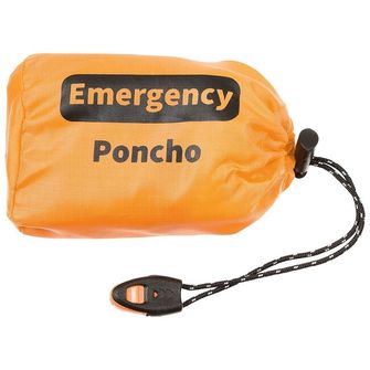 Fox Outdoor Poncho ratunkowe jednostronnie powlekane aluminium, pomarańczowe