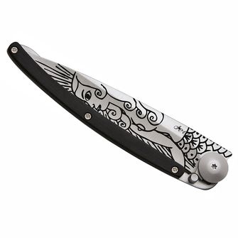 Deejo składany nóż Tattoo ebony wood Mermaid