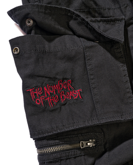 Brandit Iron Maiden Savage szorty The Number of The Beast czarna edycja, czarny