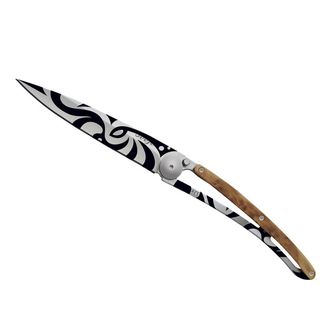 Deejo składany nóż Tattoo Tribal juniper wood