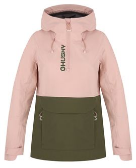 Damska kurtka outdoorowa HUSKY Nabbi L, jasnoróżowy/khaki