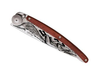 Deejo składany nóż Tattoo Serration coralwood Fox