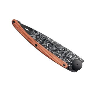 Deejo składany nóż Tattoo mandala black coralwood