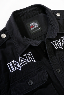 Brandit Iron Maiden Vintage Koszula z długim rękawem Eddy, Czarny