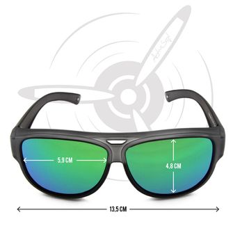 ActiveSol El Aviador Fitover-Child okulary przeciwsłoneczne z polaryzacją szare/czerwone