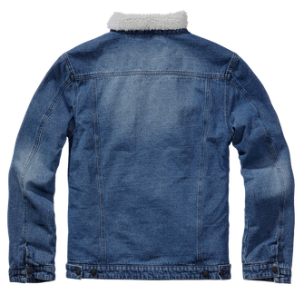 Brandit Sherpa dżinsowa kurtka z kożuszkiem, niebieska