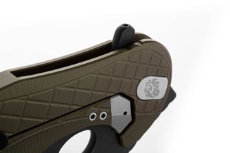 Nóż Lionsteel typu KARAMBIT opracowany we współpracy z Emerson Design. L.E. ONE 1 A GB Zielony/Chemiczna czerń