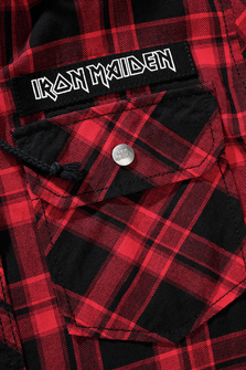 Bluza z kapturem Brandit Iron Maiden Eddy w kolorze ciemnoczerwonym i czarnym