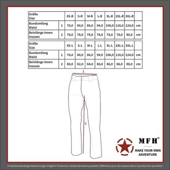 Spodnie polowe MFH BW, większe rozmiary, czarne