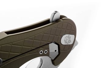 Nóż Lionsteel typu KARAMBIT opracowany we współpracy z Emerson Design. L.E. ONE 1 A GS Green/stone washed