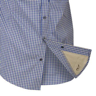 Helikon-Tex Taktyczna koszula Covert Concealed Carry z krótkim rękawem - Królewsko-niebieska w kratkę.