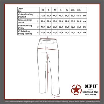 Spodnie taktyczne MFH US Combat BDU ze wzmocnionym siedziskiem i kolanami, khaki