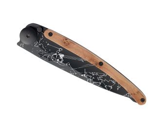 Deejo składany nóż Tattoo Black juniper wood Ski