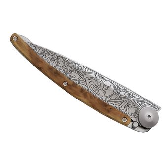 Deejo składany nóż Tattoo design Art Nouveau quot juniper wood