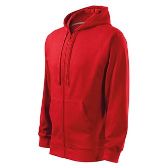 Malfini Trendy Zipper bluza męska, czerwony, 300g/m2