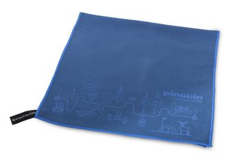 Ręcznik Pinguin Micro Map 75 x 150 cm, niebieski