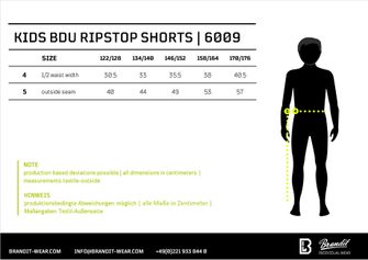 Dziecięce szorty BDU Ripstop marki Brandit w kolorze ciemnobrązowym