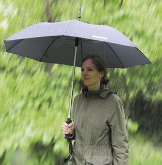Kombinowany kij trekkingowy EuroSchirm Komperdell z parasolem, czarny