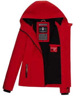 Marikoo Damska kurtka przejściowa z kapturem BROMBEERE, czerwona