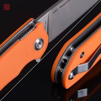 Real Steel Megalodon E801 orange, G-10, nóż składany 22 cm