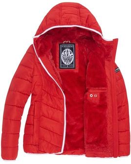 Navahoo ELVA Damska kurtka zimowa z kapturem, czerwona