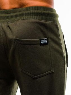 Ombre spodnie dresowe męskie P867, oliwkowe