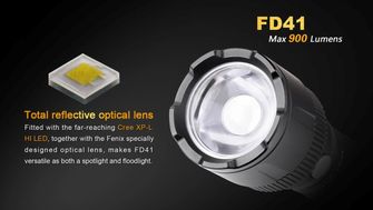 Fenix taktyczna latarka LED FD41zoom, 900 lumenów