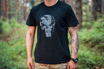 DRAGOWA koszulka z krótkim rękawem Frank the Punisher, czarna 160g/m2