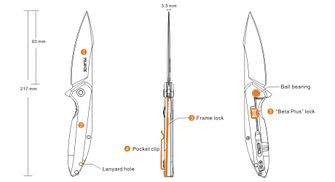 Nóż Ruike P128-SF - srebrny