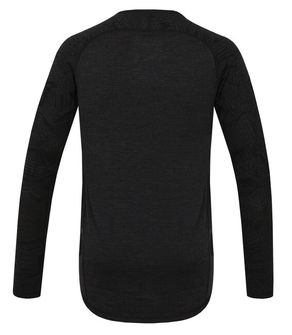 Husky Merino Thermal Underwear Męska koszulka z długim rękawem czarna